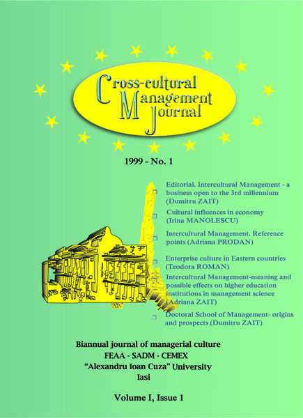 Volume I, Cross-Cultural Management Journal