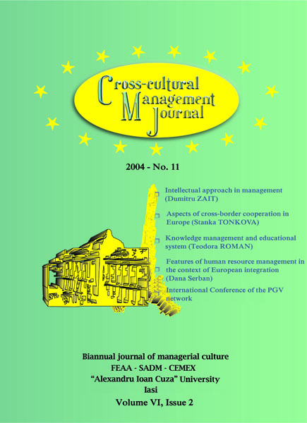 Volume VI, Cross-Cultural Management Journal