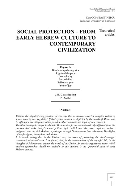 Volume XVI, Cross-Cultural Management Journal