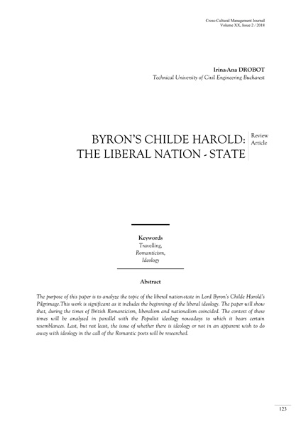 Volume XX, Issue 2, Cross-Cultural Management Journal